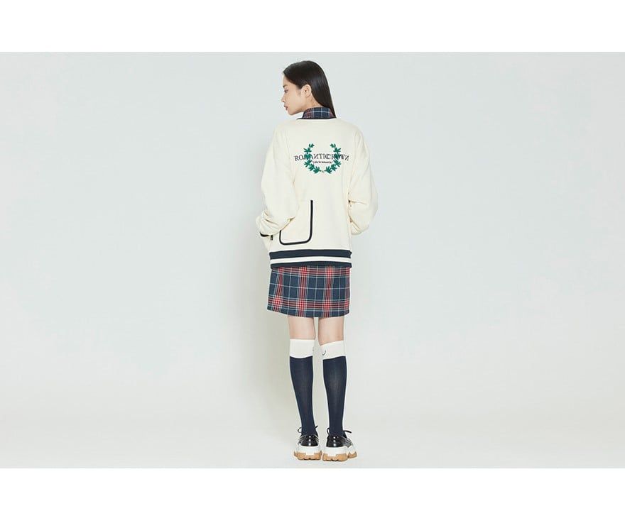  Áo Cardigan RMTCRW [ROMANTIC CROWN] - MODERN LAUREL COTTON CARDIGAN OATMEAL Size S 