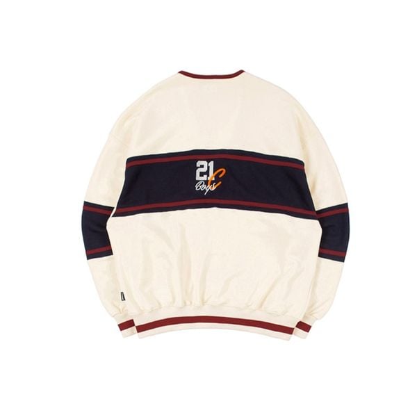  Áo Cardigan RMTCRW [ROMANTIC CROWN] - 21C BOYS COTTON CARDIGAN OATMEAL Size L 