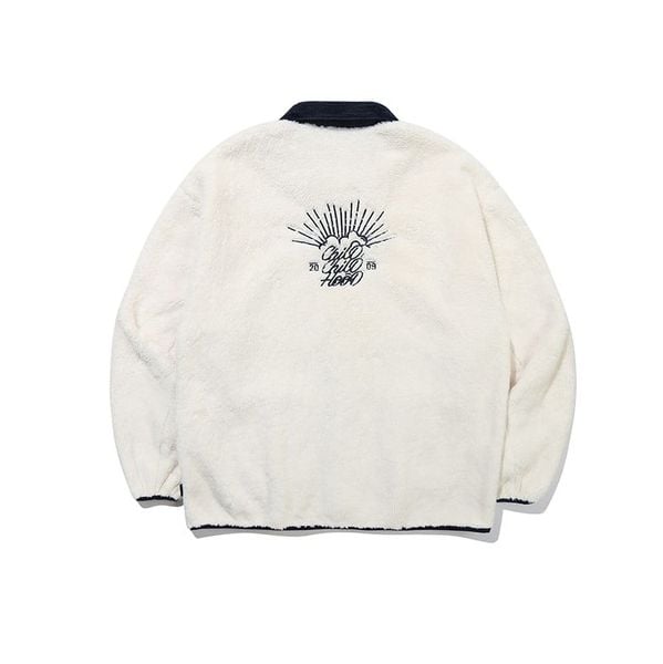  Áo Khoác RMTCRW [ROMANTIC CROWN] - FLEECE BUTTON JACKET OATMEAL 