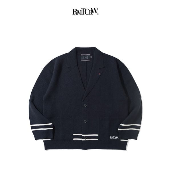  Áo Khoác RMTCRW [ROMANTIC CROWN] -  NOTCHED LAPEL KNIT BLAZER NAVY 