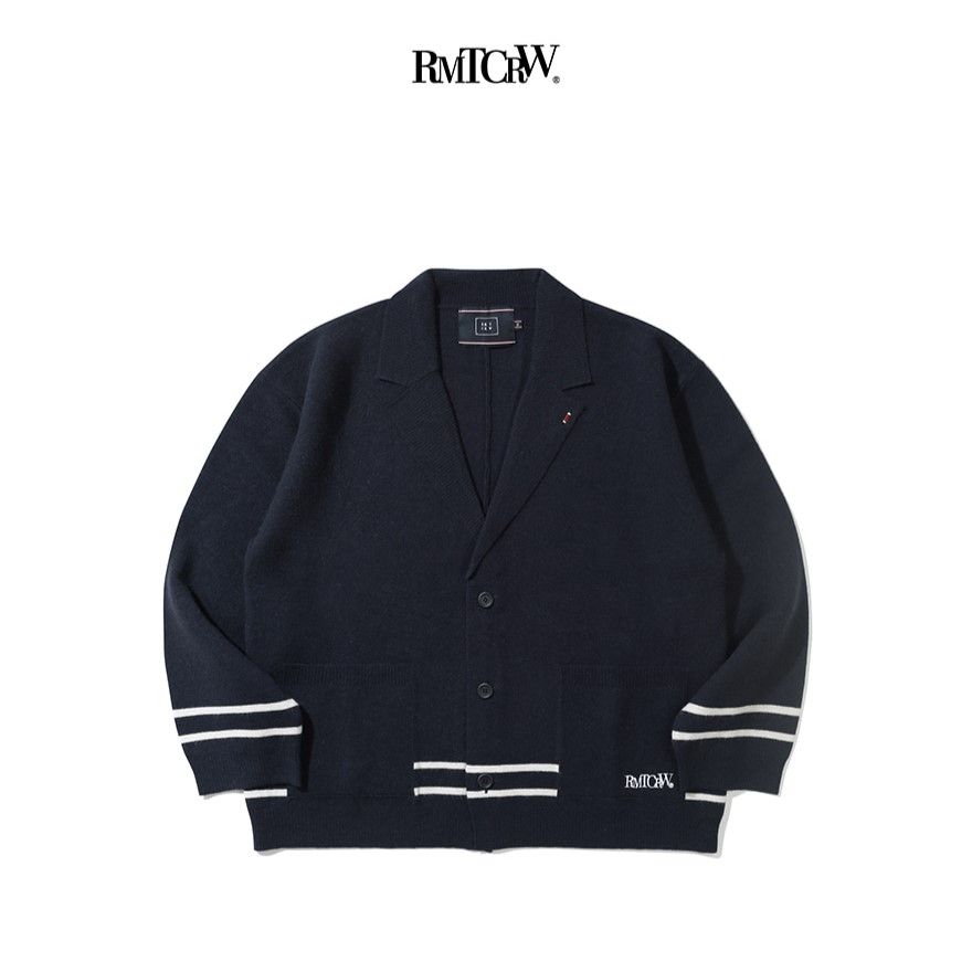 Áo Khoác RMTCRW [ROMANTIC CROWN] -  NOTCHED LAPEL KNIT BLAZER NAVY 