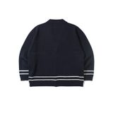  Áo Khoác RMTCRW [ROMANTIC CROWN] -  NOTCHED LAPEL KNIT BLAZER NAVY 