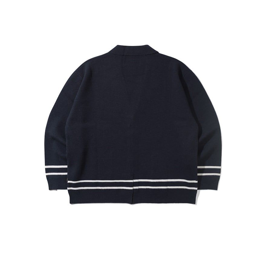  Áo Khoác RMTCRW [ROMANTIC CROWN] -  NOTCHED LAPEL KNIT BLAZER NAVY 