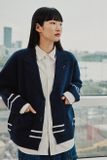  Áo Khoác RMTCRW [ROMANTIC CROWN] -  NOTCHED LAPEL KNIT BLAZER NAVY 