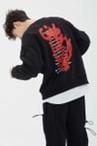  Áo Sweater Cardigan RMTCRW [ROMANTIC CROWN] -  GIVE LOVE SWEAT SHIRT BLACK 