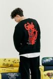  Áo Sweater Cardigan RMTCRW [ROMANTIC CROWN] -  GIVE LOVE SWEAT SHIRT BLACK 