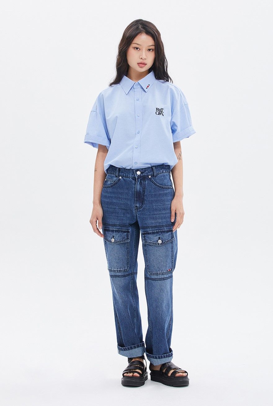 ★人気★【ROMANTIC CROWN】★RECENT LOGO OXFORD SHIR.T★ ☆人気☆【ROMANTIC CROWN】☆RECENT LOGO OXFORD SHIR.T☆