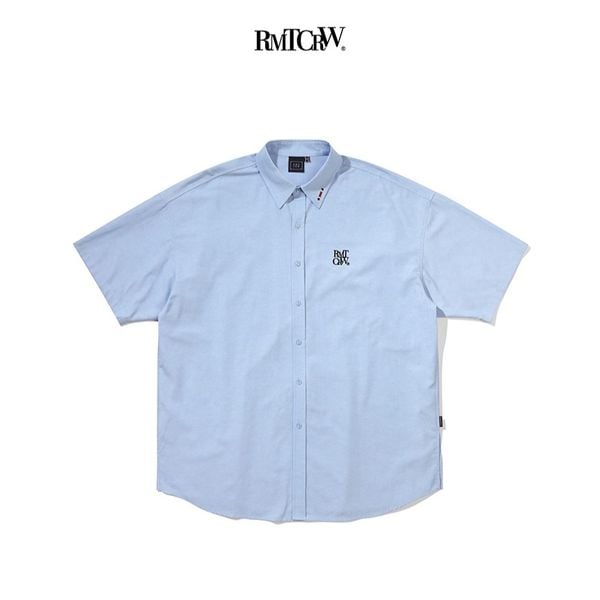  Áo Sơ Mi RMTCRW [ROMANTIC CROWN] -   RECENT LOGO OXFORD SHIRT BLUE 