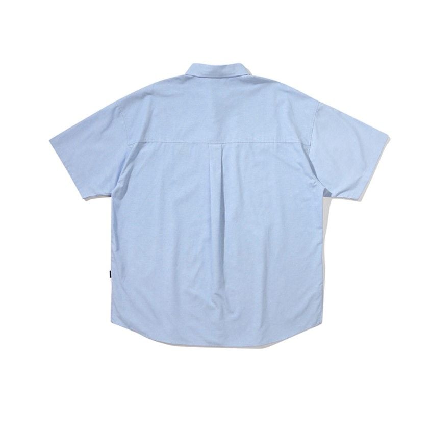  Áo Sơ Mi RMTCRW [ROMANTIC CROWN] -   RECENT LOGO OXFORD SHIRT BLUE 