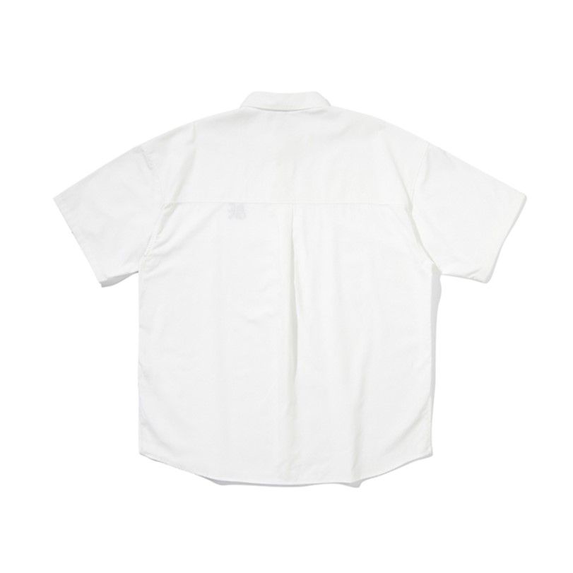  Áo Sơ Mi RMTCRW [ROMANTIC CROWN] -   RECENT LOGO OXFORD SHIRT WHITE 
