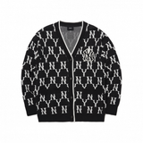  ÁO VẢI MLB MONOGRAM DIAMOND CARDIGAN NEW YORK YANKEES - 3AKCM0121-50BKS 