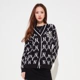  ÁO VẢI MLB MONOGRAM DIAMOND CARDIGAN NEW YORK YANKEES - 3AKCM0121-50BKS 