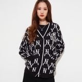  ÁO VẢI MLB MONOGRAM DIAMOND CARDIGAN NEW YORK YANKEES - 3AKCM0121-50BKS 