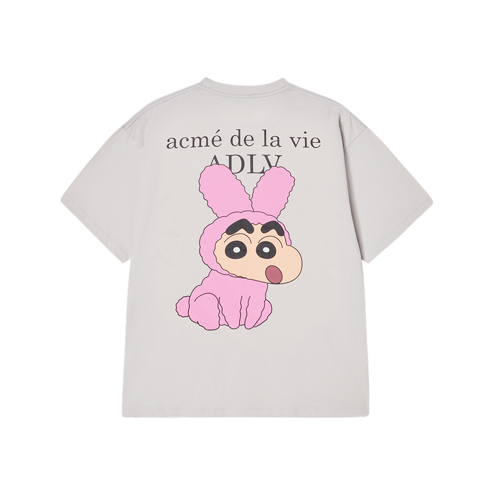 【ADLV】 FUZZY RABBIT SHINCHAN SHORT SLEEVE T-SHIRT / 追跡付 ADLV x Crayon Shinchan] Fuzzy Rabbit Shinchan Short Sleeve