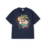  Áo thun ADLV - Acmédelavie Crayon Shinchan Action Kamen Shinchan Short Sleeve T-Shirt 
