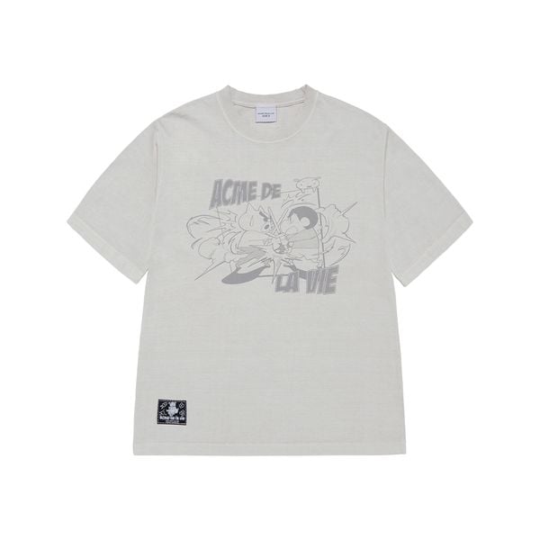  Áo thun ADLV - Acmédelavie Crayon Shinchan Cartoon Pigment Short Sleeve T-Shirt 