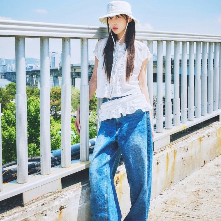  Nón Bucket MLB - [Unisex] Color Denim New York Yankee Bucket - 3AHTD025N-50CRS 