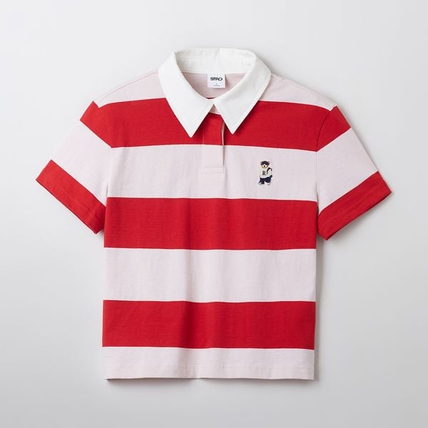Áo Polo WHOAU [Nữ] - (Woody) Rugby Crop Short Sleeve T-Shirt - SPHWF24G51