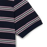  Áo Polo MLB [Nữ] Varsity Stripe Crop Collar T-Shirt NY Yankees - 3FPQV0253-43NYS 