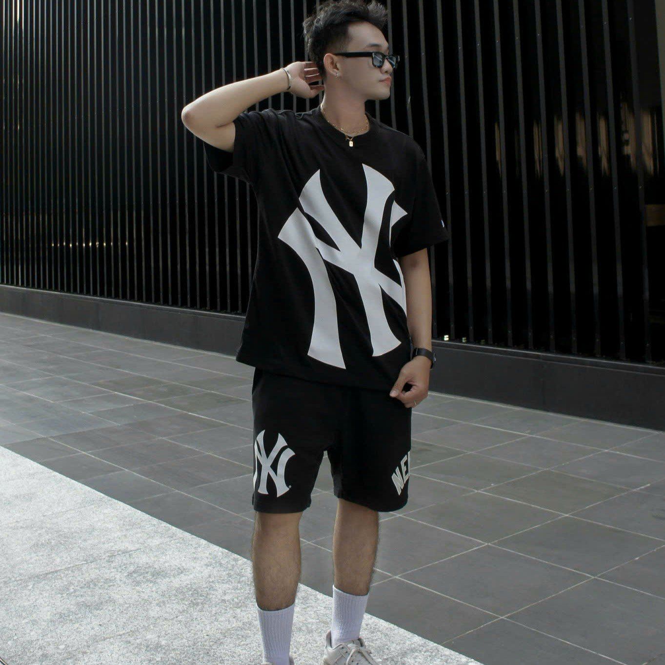  Áo Thun New Era - [Unisex] Front Big Logo NY Yankees T-Shirt Black 