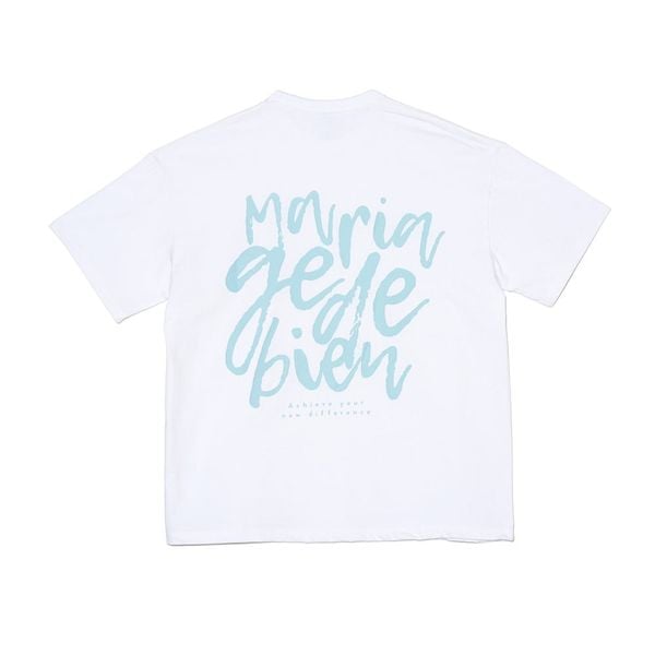Áo thun Mariagedebien (MGDB) - White/Blue T-shirt