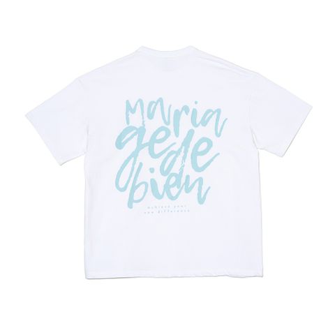 Áo thun Mariagedebien (MGDB) - White/Blue T-shirt
