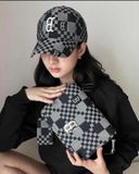  Túi MLB Korea Checker Board Jacquard Crossbody Boston - 3ACRM062N-43BKS 
