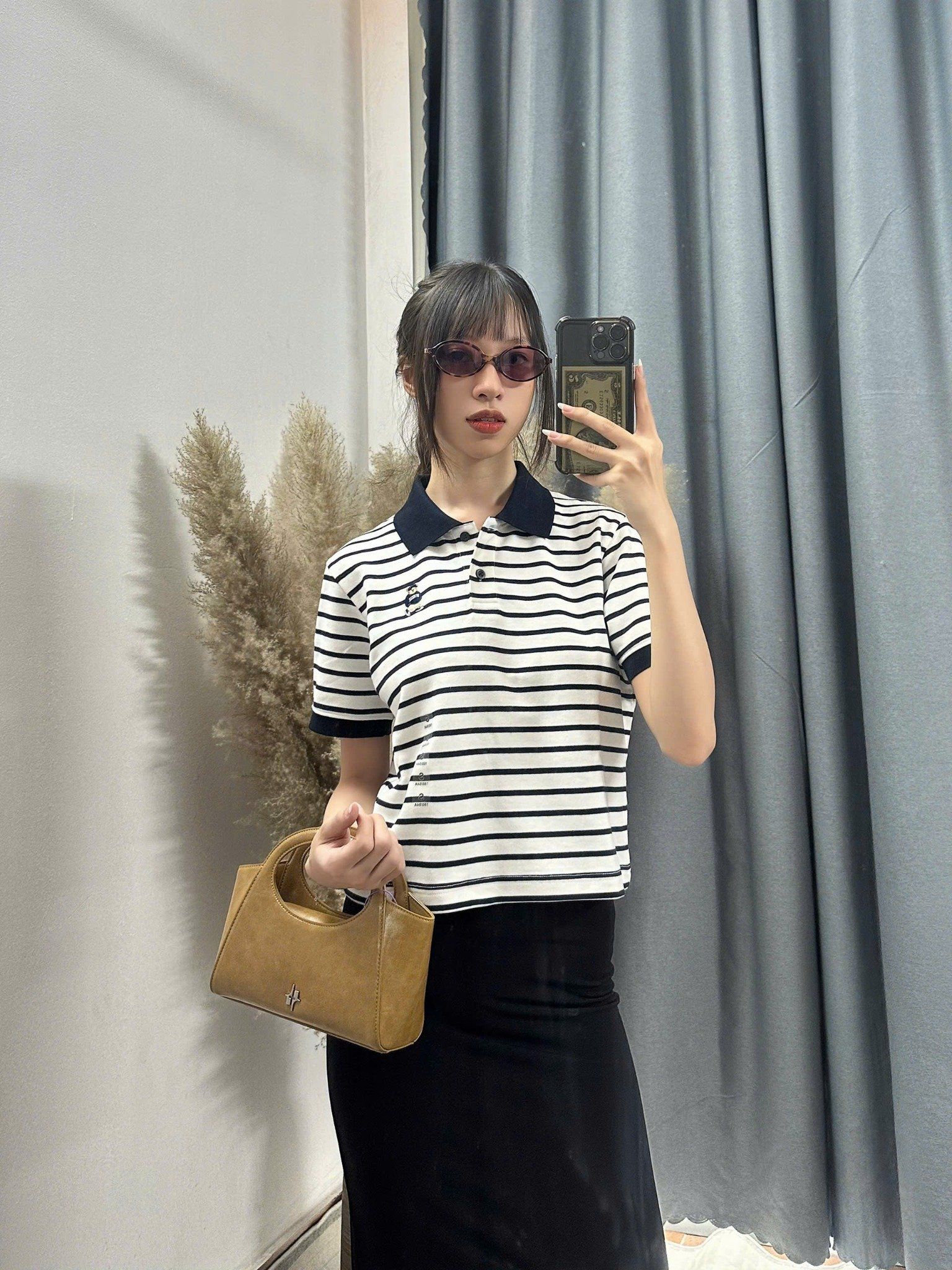  Áo Polo WHOAU SPAO [Nữ] - (Woody) Soft Cotton Crop Collar Tee - SPHWF37G50 
