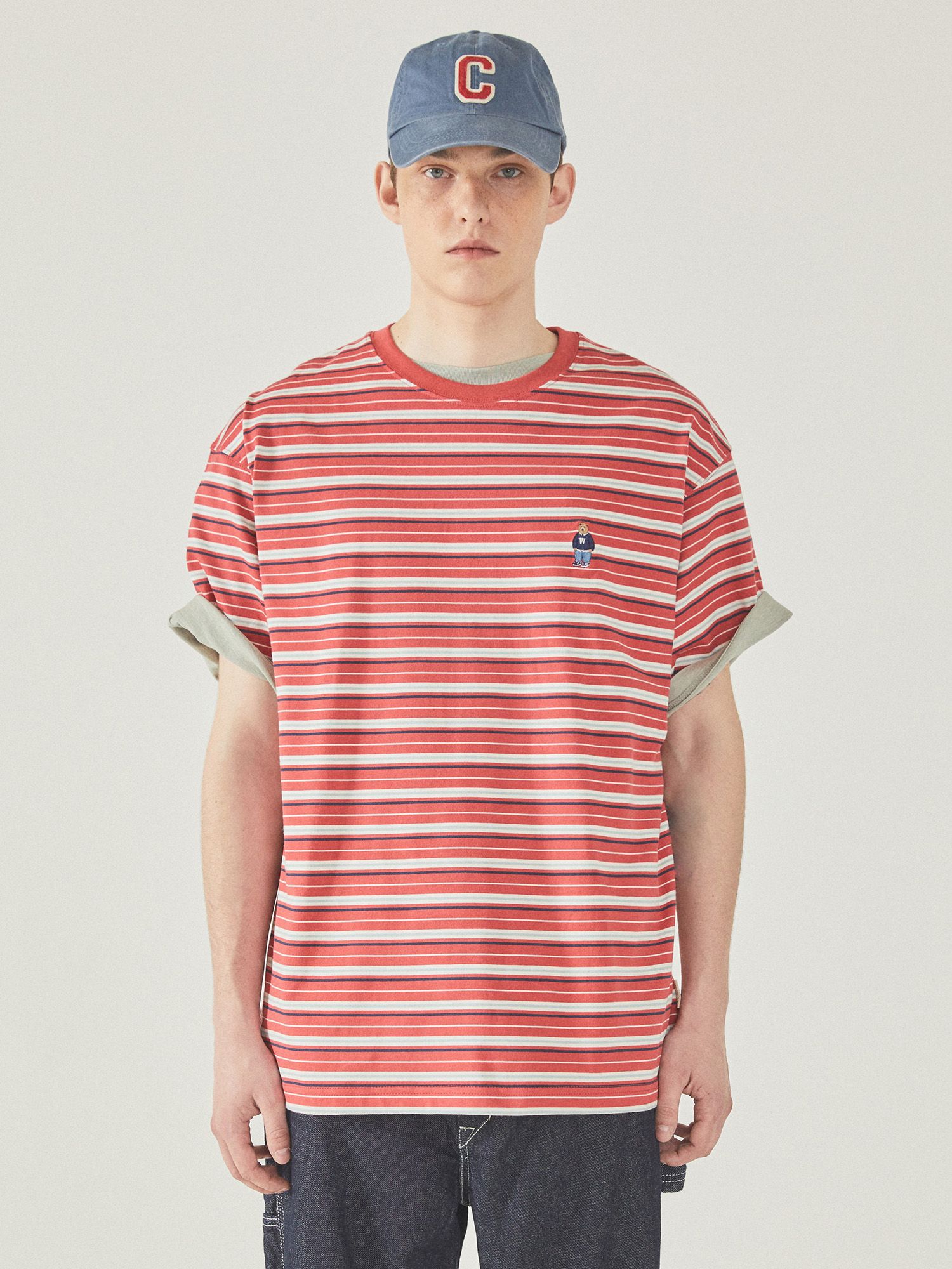 Áo Thun WHOAU [Unisex] - Steve Multi Stripe T-Shirt