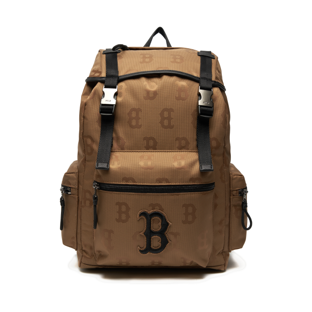  Balo MLB Korea - MONOGRAM NYLON JACQUARD BACKPACK BOSTON RED SOX - 3ABKM021N-43BGD 