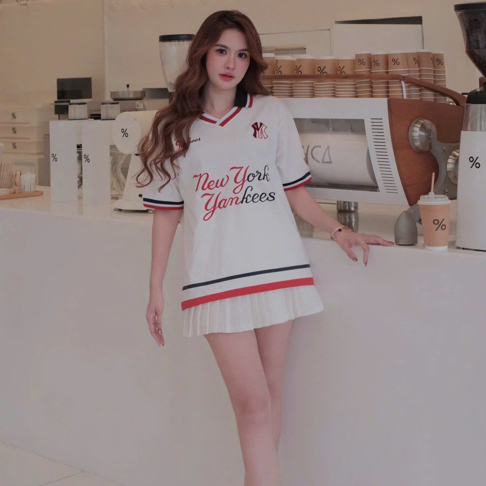  Áo Thun Polo New Era - [Unisex] New York Yankees Jersey T-Shirt White - 18399689 