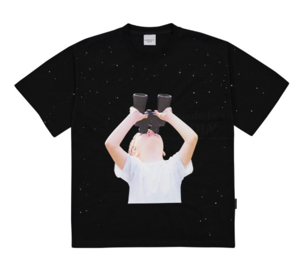  Áo thun - Acmé de la vie - ADLV BABY FACE SHORT SLEEVE T-SHIRT BLACK BINOCULARS 