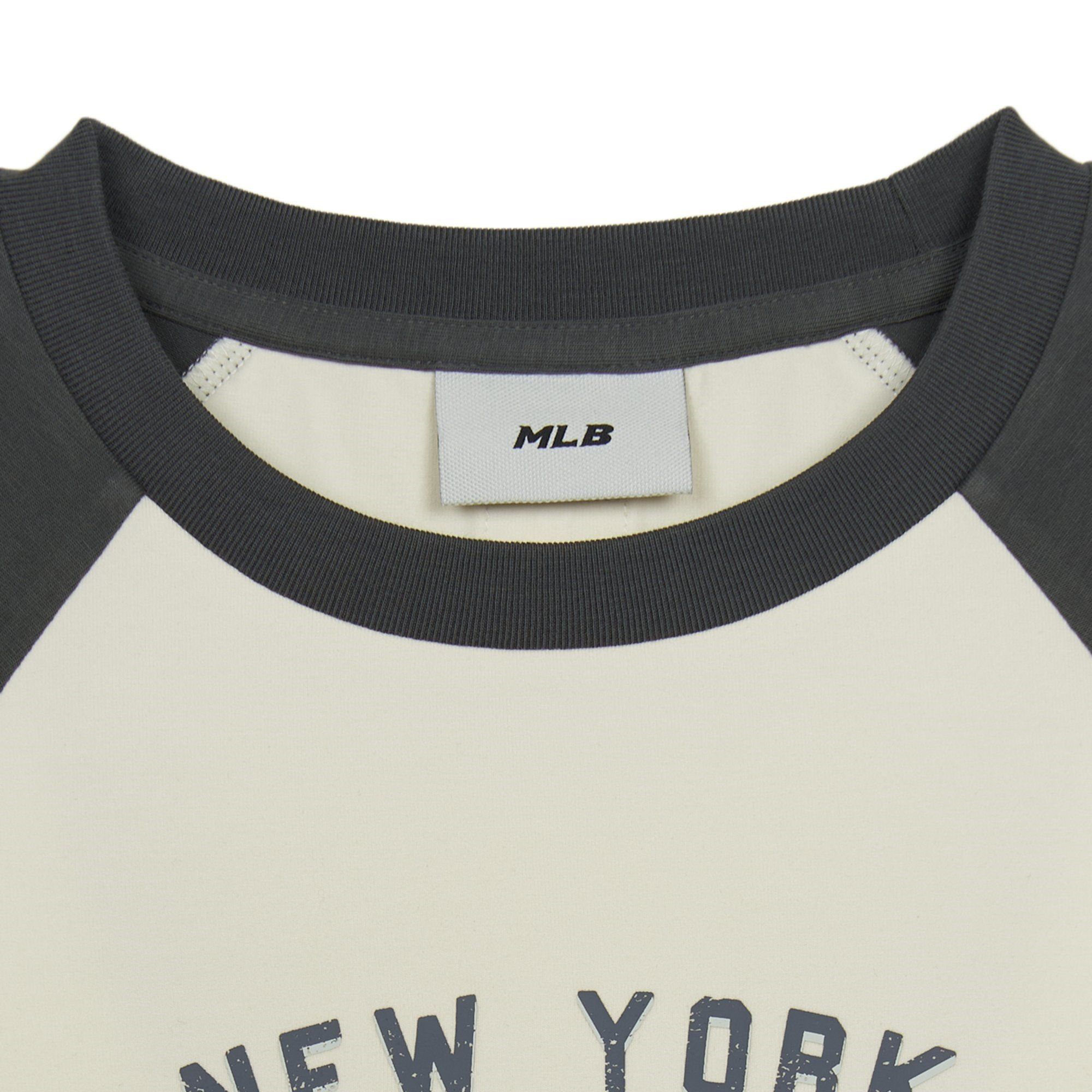  Áo thun MLB [Nữ] Varsity Vintage Washing Raglan Crop T-Shirt NY Yankees - 3FTSV0853-50CRS 