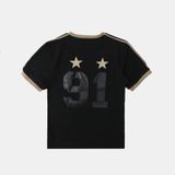  Áo Thun [Unisex] Badblood - [w-tee25-107] Vintage Club Jersey Ringer T-Shirt Black 