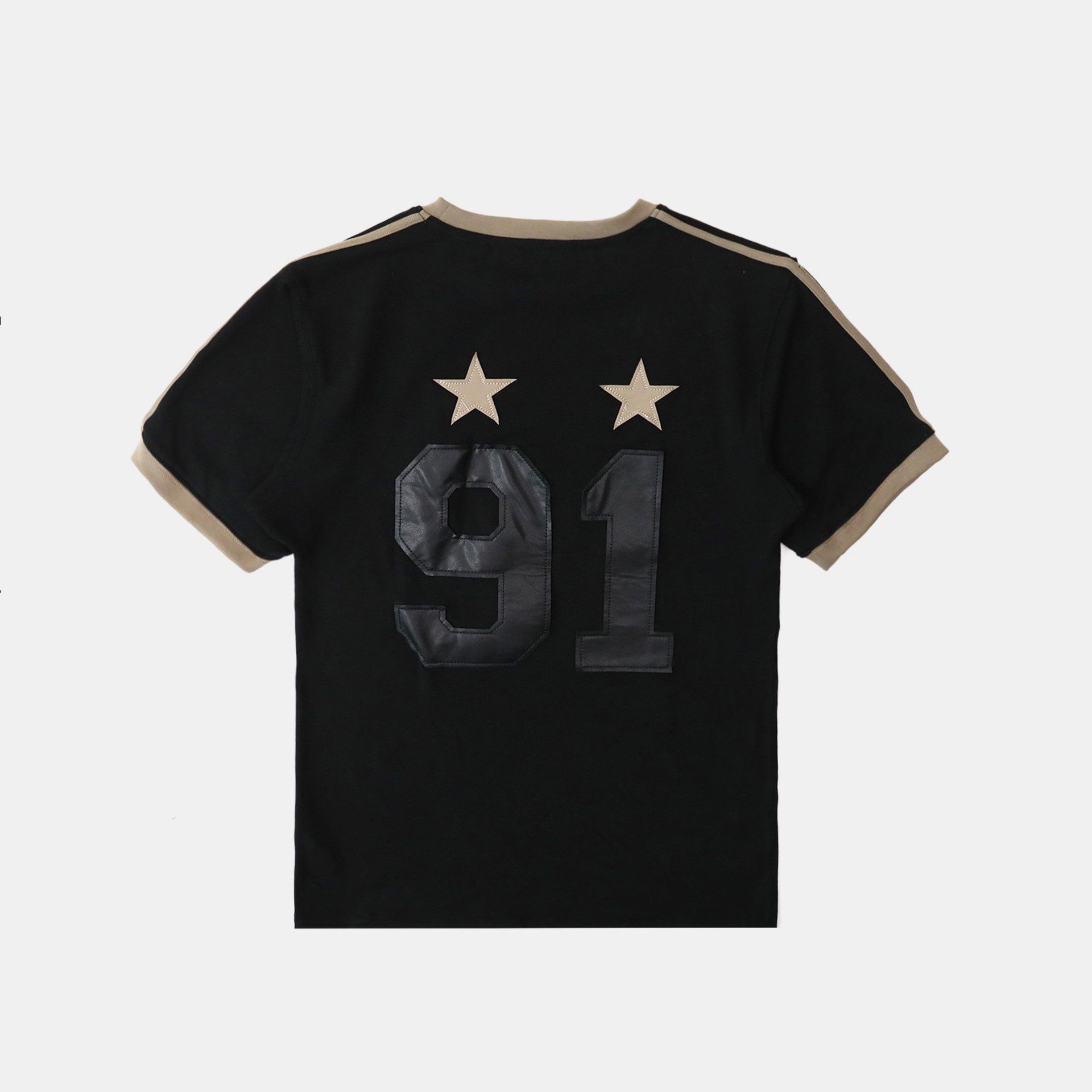 Áo Thun [Unisex] Badblood - [w-tee25-107] Vintage Club Jersey Ringer T-Shirt Black 