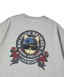  Áo thun Life Work - Vintage Rose Hipdog Pigdying Overfit Short Sleeve T-Shirt - LW252TS413 