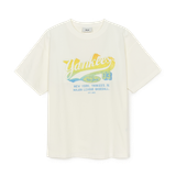  Áo thun MLB [Unisex] Varsity Vintage Washing Graphic Overfit Boston - 3FTSV1053-50CRS 