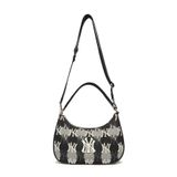  Túi MLB Korea - ARGYLE MONOGRAM TRAP HOBO BAG NEW YORK YANKEES - 3ABQS072N-50BKS 