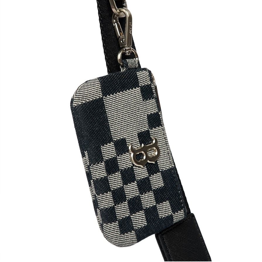  Túi MLB Korea Checker Board Jacquard Crossbody Boston - 3ACRM062N-43BKS 