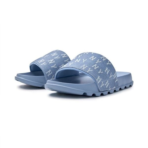 Dép MLB Korea Mounder Denim Monogram Slide NY Yankees 3ALPSDM53-50BLS