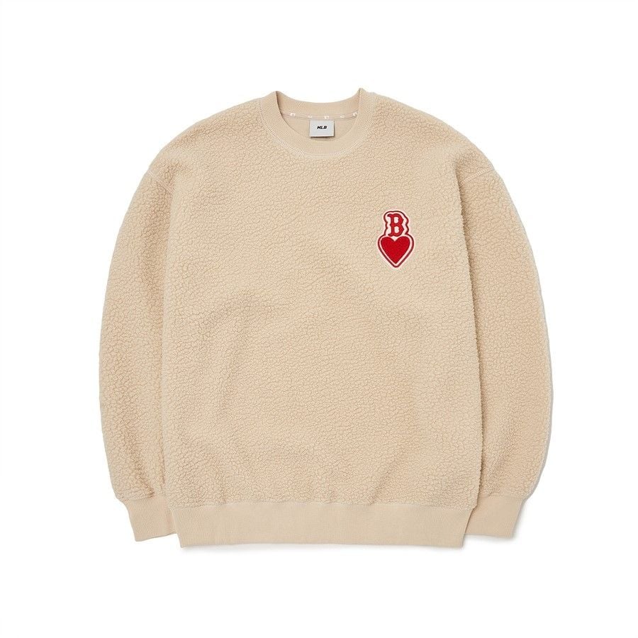 Áo Sweater MLB Heart Fleece Over Sweat Boston Redsox