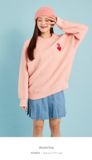  Áo Sweater MLB Korea - Heart Fleece Overfit Sweatshirts Boston Redsox - 3AMTH0426-43COL 