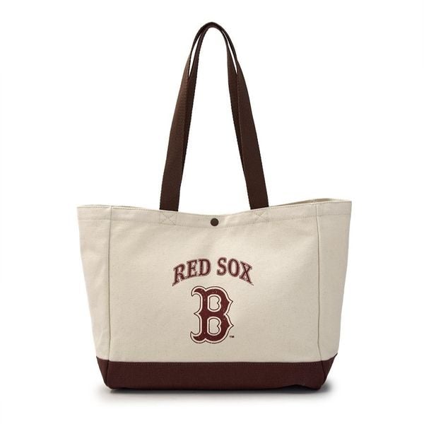 Túi Tote MLB Korea - Vintage Lettering Shopper Bag Boston Red Sox - 3AORV015N-43CRS