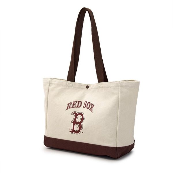 Túi Tote MLB Korea - Vintage Lettering Shopper Bag Boston Red Sox - 3AORV015N-43CRS