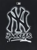  Áo thun MLB Basic Street Logo Over Fit Tshirt New York Yankees - 3ATSB0353-50BKS 