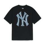  Áo thun MLB - Denimlike Monogram Big Lux Over Fit T-Shirt NY Yankees - 3ATSM0953-50BKS 