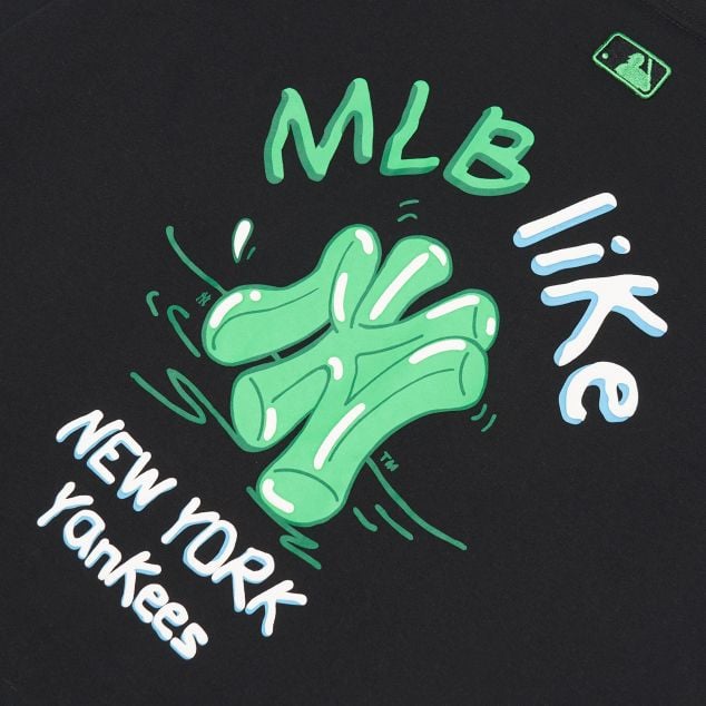  Áo thun MLB -  MLB LIKE BACK LOGO OVERFIT SHORT SLEEVE T-SHIRT NEW YORK YANKEES - 3ATSL1023-50BKS 