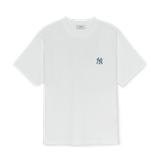  Áo thun MLB [Unisex] Basic Street Cursive Overfit NY Yankees - 3ATSB5353-50WHS 