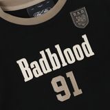  Áo Thun [Unisex] Badblood - [w-tee25-107] Vintage Club Jersey Ringer T-Shirt Black 