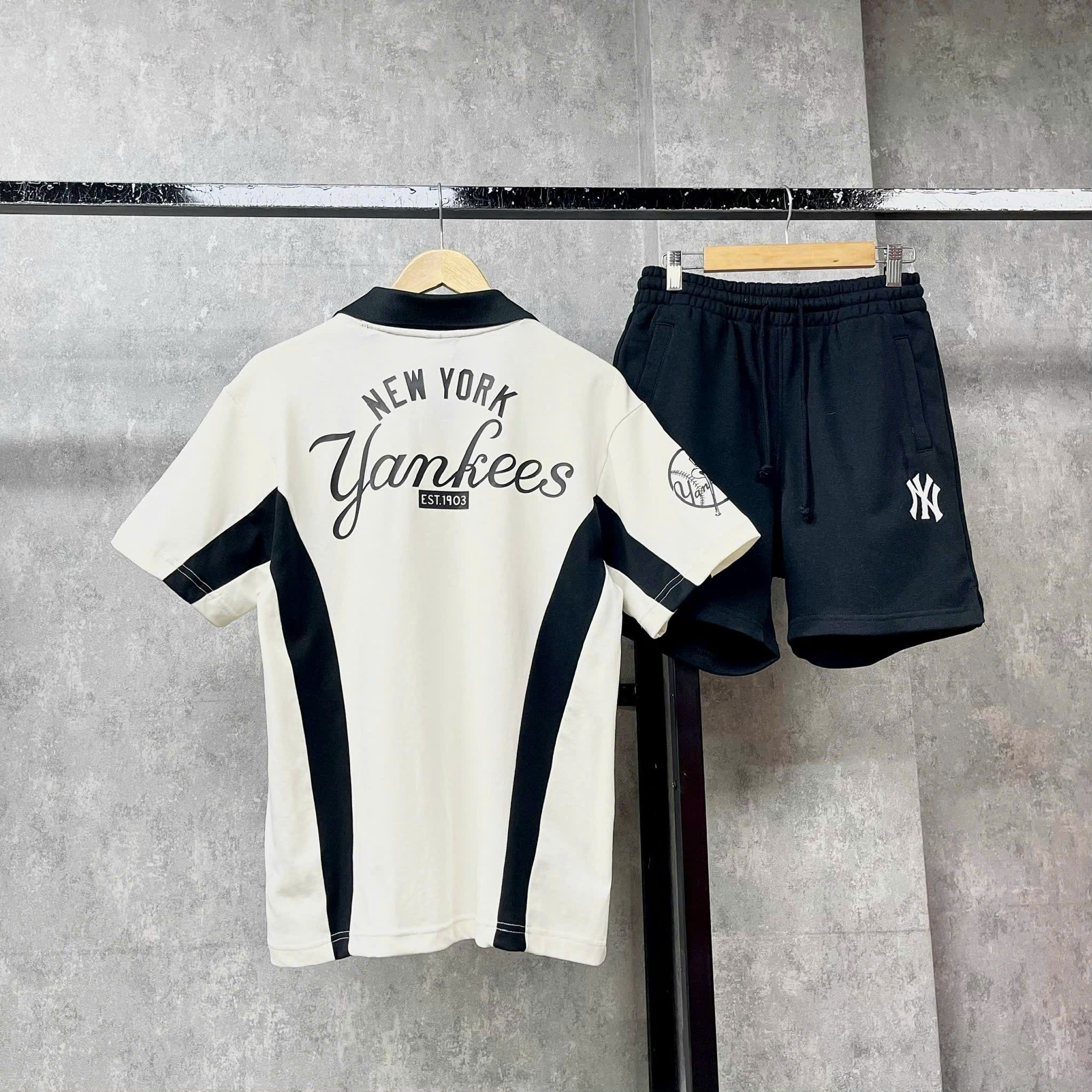  Áo Thun Polo New Era - [Unisex] NY Yankees Hip Line White Black - 19220192 